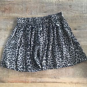PINK leopard print skater skirt